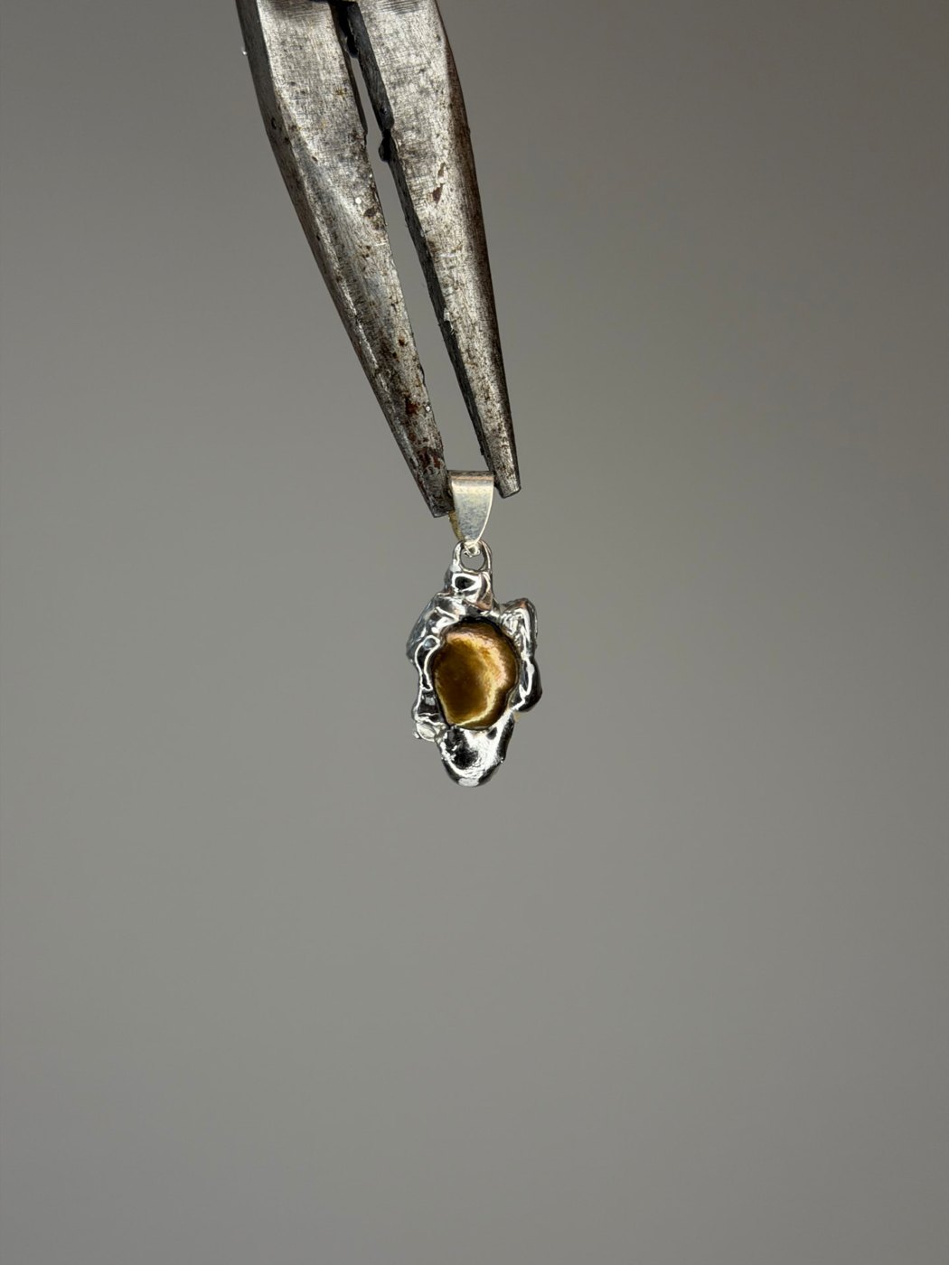 Handgefertigter Silberanhänger aus der Serie Specimen von Florian Rudolph, Unikat 1